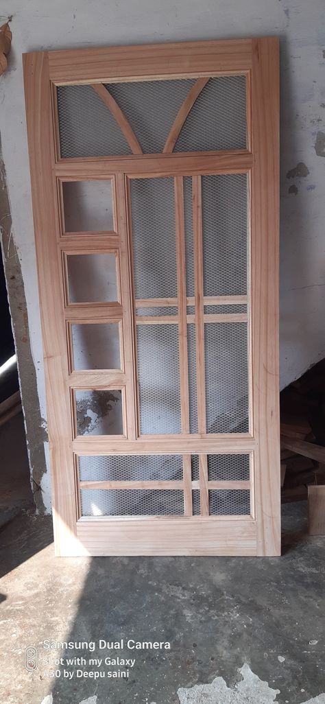 Jalli Doors Design, Mesh Door Design Wooden, Main Door Design Wooden, Jali Gate, Jaali Door, Door Design Wooden, Jali Door, Wooden Glass Door, Panel Door Design