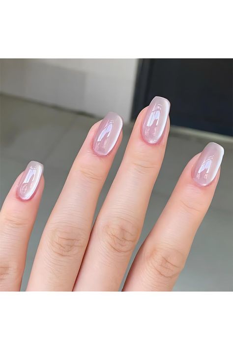 24 Pcs Cat Eye Pink Glitter Press on Nails Medium Short Square Fake Nails with Kits False Nails Acrylic Full Cover Nails Decoration for Women 8743 Nails Square Medium, Press On Nails Square, Cover Nails, Nails Inspiration Summer, Nails With Glitter, Nails Glossy, Short Fake Nails, Nails Purple, Nails Square