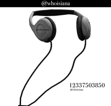 Roblox Id Headphones, Roblox Headphones Code, Bloxburg Headphones Codes, Roblox Id Codes For Accessories, Emo Accessories, Lego Wallpaper, Bloxburg Decals Codes Wallpaper, Star Tattoo Designs, Emo Y2k