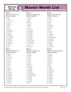 36 Week Fifth Grade Spelling Words Master List Homeschooling Art Projects, 5th Grade Sight Words, Fifth Grade Spelling Words, 6th Grade Spelling Words, 5th Grade Spelling Words, Homeschool 5th Grade, 5th Grade Curriculum, 5th Grade Spelling, Homeschooling Crafts