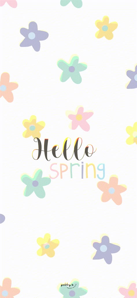 Hello Spring Wallpapers | Gabby's Happy Place Spring Backgrounds, Hello Spring Wallpaper, Personalized Wallpaper, Spring Background, Free Iphone Wallpaper, Matching Wallpaper, Spring Wallpaper, Etsy Instagram, Spring Vibes