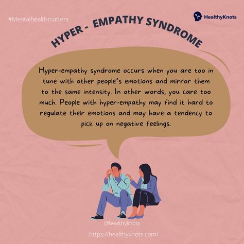 People with hyper-empathy are often labelled as overly sensitive, and, to a certain extent, being more in tune with people’s emotions can help you build meaningful connections. However, left unmanaged, hyper-empathy can be harmful to your mental health because it can make you pursue co-dependent relationships, have poor personal boundaries, and neglect your own needs. #mentalhealth #empath #disorder #mentalhealthmattters #empathsyndrome Hyper Sensitivity Disorder, Hyper Empathy Syndrome, Hyper Sensitive Person, Hyper Empathy, Coping Kit, Overly Sensitive, Caring Too Much, Personal Boundaries, Relationship Psychology