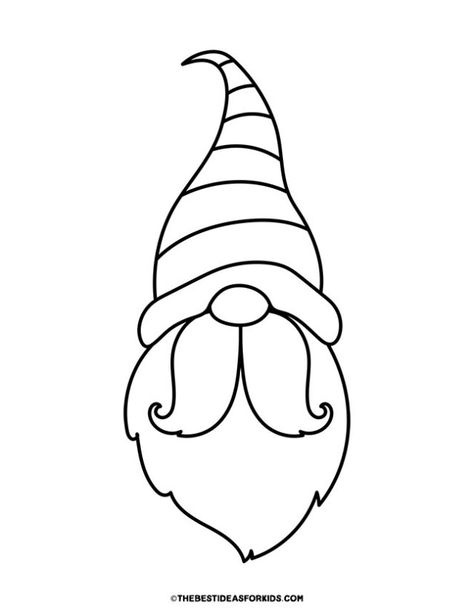 Gnome Face Coloring Page How To Make A Gnome Free Pattern, Gnome Template Free Printable, Gnome Drawing Simple, Free Gnome Patterns, Gnome Template, Gnome Rocks, Gnome Face, Gnome Drawing, Gnome Coloring Pages