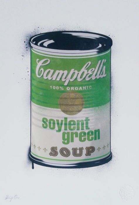 Soylent Green, Green Soup, Cult Movie, The Cult, Paper Frames, Green Print, Andy Warhol, Types Of Art, Coffee Cans