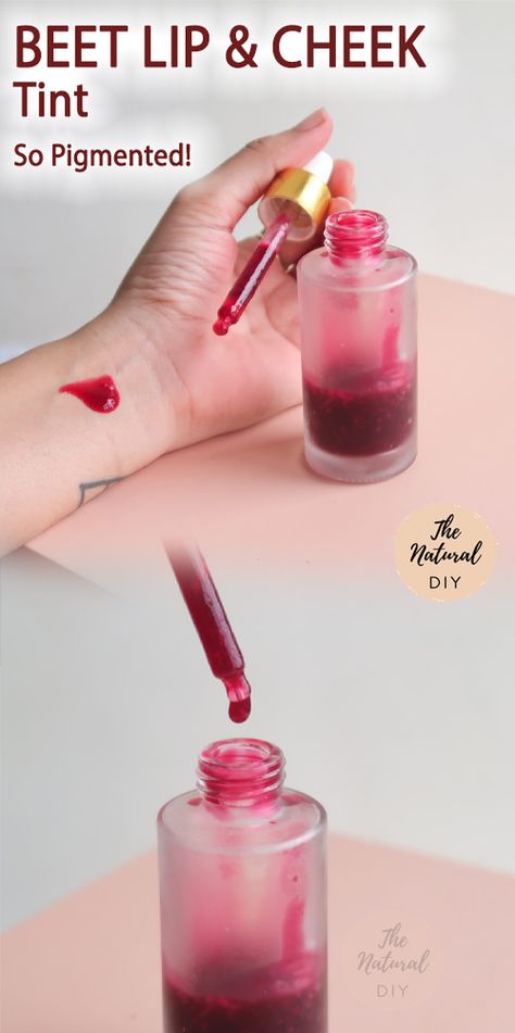 Lip Tint Diy, Pigmentation Remedy, Lip And Cheek Tint, Lip Balm Recipes, Mini Facial, Aloe Gel, Cheek Tint, Diy Body Care, Diy Lips