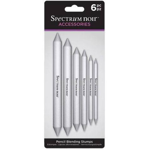 Spectrum Noir Pencil Blending Stumps 6/Pkg Pencil Blending, Totally Tiffany, Blending Tools, Senior Home Care, Magazine Crafts, Pen Organization, Alphabet Stamps, Spectrum Noir, Distress Oxide Ink