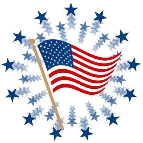 Free American Flag Clip Art Fourth Of July, American Flag, 4th Of July, Art Images, Flag, Clip Art, Stars, Art