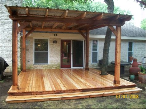 Veranda Design, Pergola Outdoor, Pergola Diy, Balkon Decor, Concrete Patios, Wooden Deck, Cheap Patio, Budget Patio, Backyard Pergola