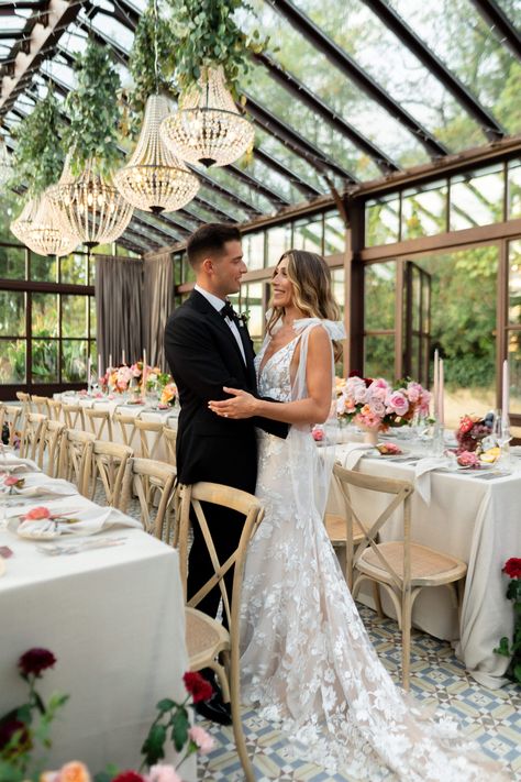 Fall foliage in full bloom at the stunning glasshouse San Canzian - Adriatic Wedding Croatia Wedding In Croatia, Istria Wedding, Croatia Wedding, Modern Wedding Reception, Luxury Weddings Reception, Romantic Candlelight, Luxury Wedding Decor, Wedding Reception Flowers, Aesthetic Wedding