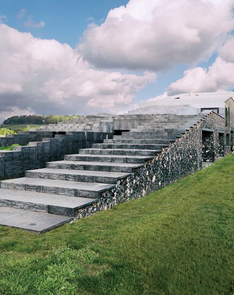 Inside Flint House, a Uniquely Modern English Country Estate Grand Designs Uk, Flint House, English Country Estate, Modern English Country, English Estate, Modern English, Gate House, English Country House, Grand Staircase