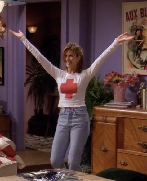 Rachel Green Fashion, Friends Rachel Outfits, Friends Rachel Green, Green Jeans Outfit, Green Era, Friends Rachel, Green Inspo, Rachel Green Friends, Rachel Green Style