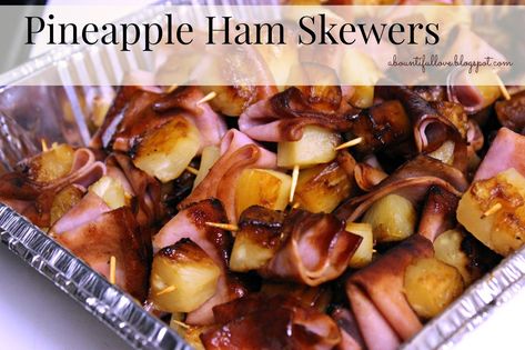 Ham Skewers, Pineapple Appetizers, Ham Appetizers, Ham And Pineapple, Ham Wraps, Pineapple Skewer, Frugal Meal Planning, Pineapple Ham, Sweet Appetizer