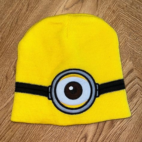 Despicable Me One Eye Minion beanie hat / cap. Minion Beanie, Minion Hat, Minions Fans, Minion Hats, Bff Matching, One Eye, Fire Fits, Despicable Me, Hat Cap