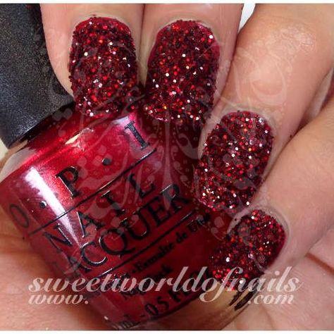 Nail Glitter Ruby Red Sparkle Glitter Dust Powder Nail Art Red Sparkle Nails, Manikur Kuku, Glitter Colors, Glitter Dust, Red Nail Designs, Red Sparkle, Super Nails, Sparkle Nails, Nail Glitter