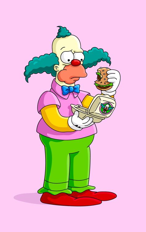 Krusty the Clown, The Simpsons Simpsons Poster, Yellow Cartoon Characters, Simpsons Party, Krusty The Clown, Simpson Wallpaper Iphone, Simpsons Drawings, Yellow Cartoon, Simpsons Characters, Simpsons Art