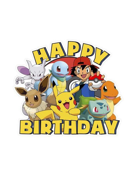 Enzo’s 9° B-day!! in 2022 | Pokemon themed party, Pokemon birthday party, Pokemon birthday Pokemon Cake Toppers Free Printable, Picachu Cakes Topper Printable, Pikachu Cake Topper Printable, Pokemon Birthday Printables, Pokemon Cake Toppers Printable, Pokemon Sign, Pokémon Printable, Pokemon Printables Free, Happy Birthday Pikachu