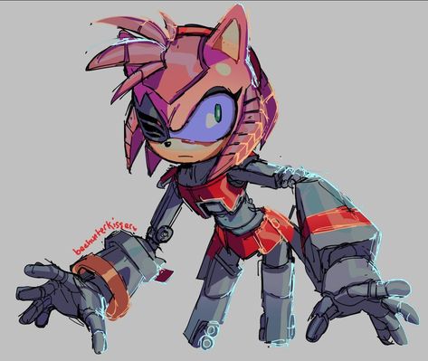 Metal Sonic And Rusty Rose, Sonic Prime Rusty Rose, Rusty Rose Fanart, Rusty Rose Sonic Prime, Sonic Friends, Metal Sonic, Sonic Prime, Game Sonic, Rusty Rose