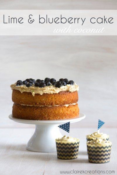 Lime and blueberry cake with coconut Recipes Using Coconut Milk, Healthy Blueberry Cake, Gf Cake, Lemon Blueberry Cake, Cake With Coconut, Lime Cake, Blueberry Lemon Cake, Gluten And Dairy Free, Healthy Sweet Treats