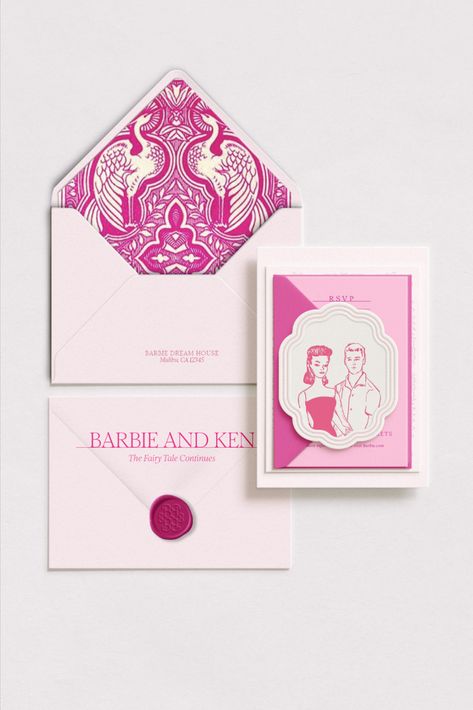 Barbie Wedding, Birthday Brunch, Barbie Birthday, Barbie Party, Barbie Dream House, Barbie And Ken, Wedding Invitation Suite, Invitation Suite, Fashion House