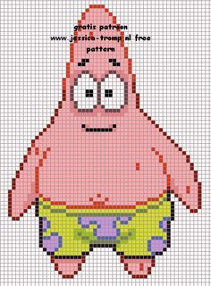 Patrick Stitch Character, Just Cross Stitch, Stitch Cartoon, Art Perle, Cat Cross Stitch Pattern, Disney Cross Stitch, Bobble Stitch, Cross Stitch Animals, Perler Bead Art