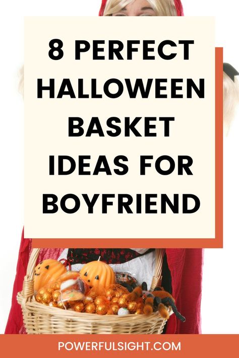 8 Halloween Basket Ideas For Boyfriend Halloween For Boyfriend, Halloween Basket Ideas For Boyfriend, Boo Basket Ideas For Boyfriend, Halloween Gifts For Boyfriend, Halloween Basket Ideas, Romantic Scavenger Hunt, Cute Halloween Gifts, Boo Basket Ideas, Basket Ideas For Boyfriend