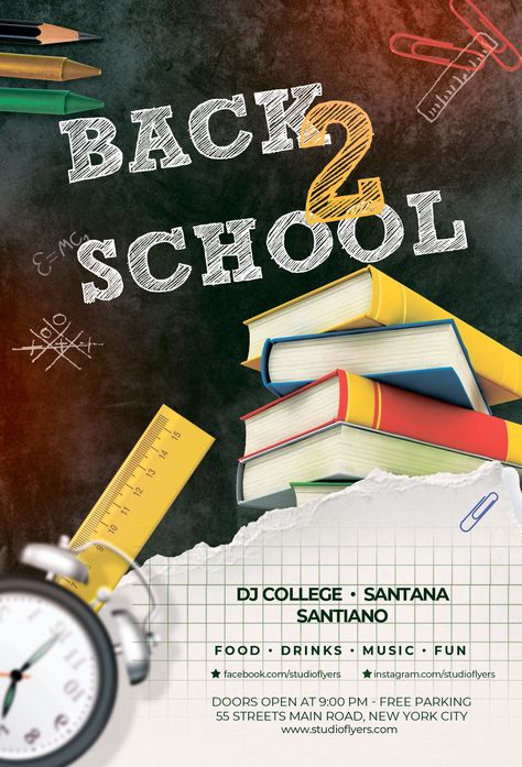 Back 2 School Free PSD Flyer Template #Back 2 School Free PSD Flyer Template #flyer-templates # #background #wallpaper #images #Photos #Pictures #Illustrations #Vectors #Collections Back To School Flyer Template Free, Back To School Flyer Design, School Event Flyer, Back To School Flyer, Triangle Template, Kids Party Planner, Halloween Party Flyer, Free Psd Flyer Templates, School Flyer