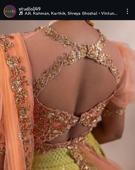 Gold Net Blouse Designs, Transparent Blouse Design, Net Blouse Designs, Silk Saree Blouse Designs Patterns, Net Blouse, Blouse Designs Catalogue, Traditional Blouse Designs, Wedding Saree Blouse Designs, New Saree Blouse Designs