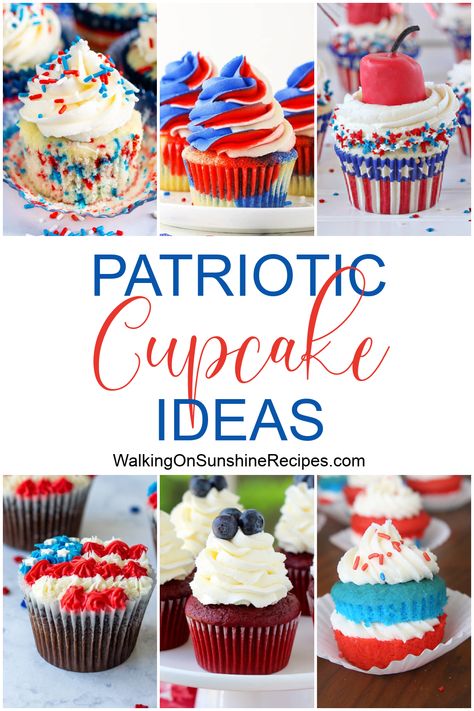 Rhubarb Desserts Recipes, 4th Of July Cupcakes, Memorial Day Desserts, Hawaiian Desserts, Healthy Breakfast Bowl, Patriotic Cupcakes, Dessert Halloween, Fourth Of July Cakes, Pies Recipes