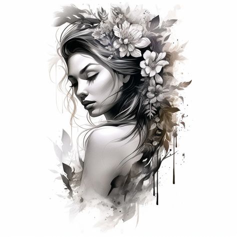 I will draw an custom tattoo design and design, #design, #tattoo, #custom, #ad Woman's Face Tattoo, Woman Face Photography, Hands On Face, Face Tattoos For Women, Bike Tattoos, Queen Tattoo, Full Sleeve Tattoo Design, Medusa Tattoo, Traditional Ink