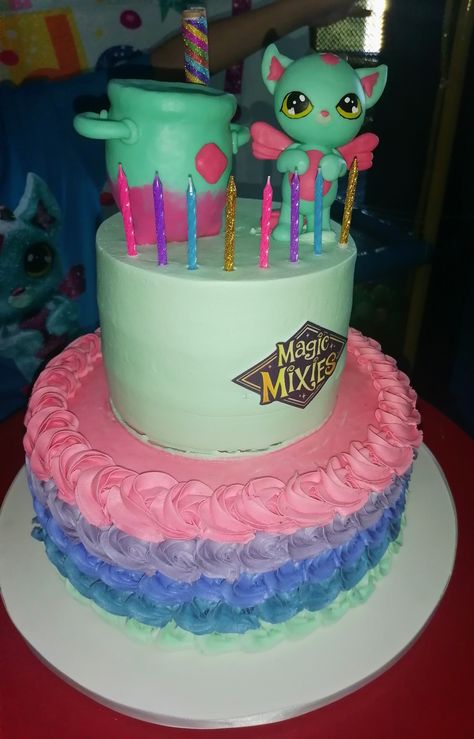 Magic Mixies Birthday Cake, Magic Mixies Party, Magic Mixies Cake, Magic Mixies Birthday Party, Magic Mixie Birthday Party, Rosie Birthday, Magic Mixies, Bd Cake, Two Tier Cake