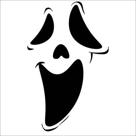 Happy Ghost Face Template Printable Ghost Face Pumpkin Carving Stencil, Ghost Face Pumpkin Stencil, Ghost Faces Template Free Printable, Happy Ghost Face, Pumkin Carving Ghost Face, Ghost Face Printable, Ghost Face Clipart, Ghost Face Ideas, Halloween Faces Drawn