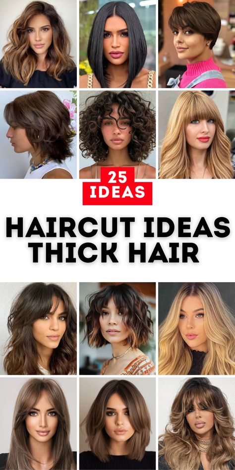 Chic 2024 Haircuts for Thick Hair: Styles for Every Season & Face Shape Haircuts For Heavy Hair, Haïr Cut For Thick Hair, Long Haircut For Round Faces, Haircut For Thick Wavy Hair, Haircut Ideas For Thick Hair, Best Haircuts For Thick Hair, Hair Cuts For Thick Hair, Haircuts For Thick Wavy Hair, Thick Hair Haircuts