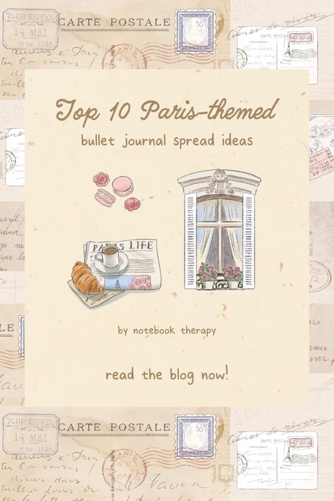 Paris Journal Ideas, Bullet Journal Vacation, Paris Travel Journal, Bullet Journal Spread Ideas, Paris Journal, Journal Spread Ideas, New Bullet Journal, Bujo Spreads, Bulletin Journal