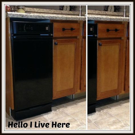 Hello readers! Today’spost, Hello I Live Here shows you how to install a trash compactor. I have waited to get this one appliance back for quite some time. Because our kitchen is on the smaller side, 10 x 10 max – yep you read that right – I waited to make sure I could part with the cabinet space before installing this appliance. Finding I could live without it, I took the rains and ordered a Sears Kenmore Trash compactor, promoting our blog today on how to install a trash compactor. Hubby w Small Kitchen Makeover, Trash Compactor, Dining Room Remodel, Kitchen And Dining Area, Dining Room Makeover, Man Room, Casa Exterior, Diy Fireplace, Diy Closet