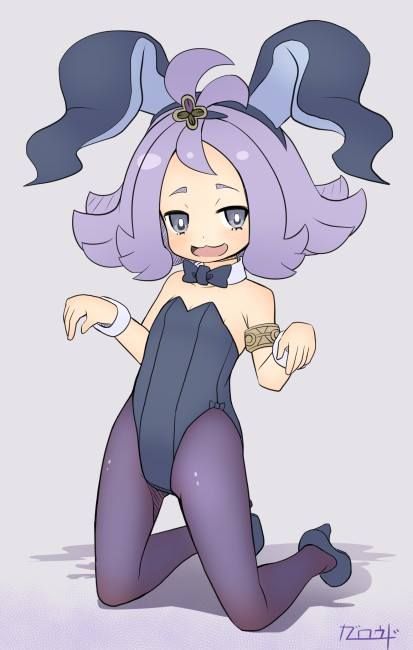 Acerola Pokemon, Background Hair, Blue Bowtie, Blue Leotard, Writing Images, Pokemon Photo, Pokemon Game, Fake Animals, Pokemon Waifu