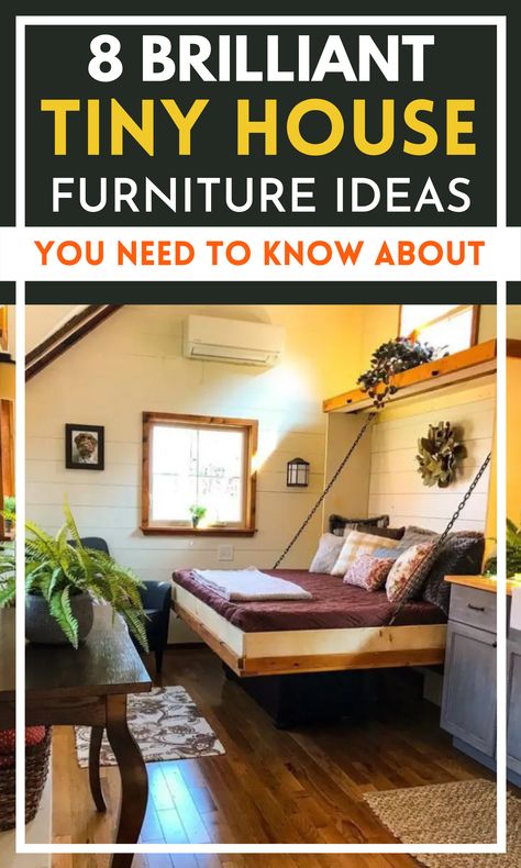 8 Brilliant Tiny House Furniture Ideas You Need To Know About Tiny House Furniture Ideas, House Furniture Ideas, Tiny Home Interior, Tiny House Bed, Tiny Home Decor, Tiny House Closet, Tiny House Hacks, Tiny House Furniture, Tiny House Camper