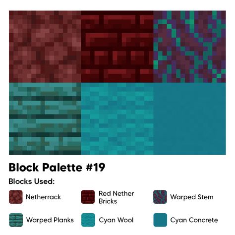 Minecraft Mangrove Palette, Minecraft Colour Palette, Color Palette Minecraft, Minecraft Color Palette, Minecraft Palettes, Minecraft Palette, Minecraft Block Palette, Minecraft Pallets, Block Pallets