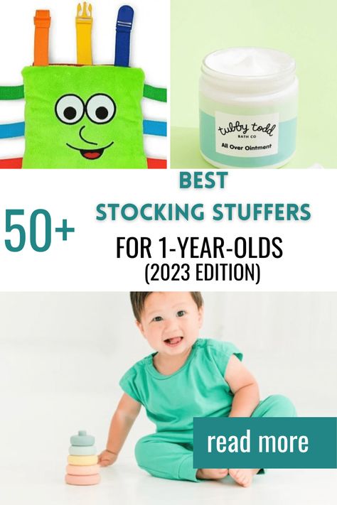 Looking for the perfect stocking stuffers for 1-year-olds? From Storypod crafties to socks to Tubby Todd mom-favorites, these stocking stuffers are practical, unique, and ideal for little ones. Stocking Stuffers For One Year Old, Stocking Stuffers For 1 Year, One Year Old Stocking Stuffers, Stocking Stuffers For Toddlers, Socking Stuffers, Sticking Stuffers, Toddler Stocking Stuffers, Stocking Stuffers For Boys, Stocking Stuffers For Baby