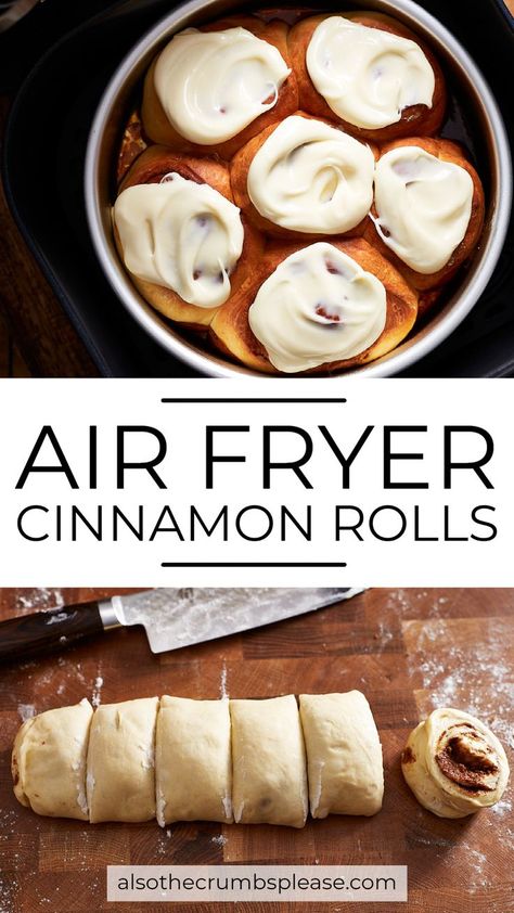 Toaster Oven Cinnamon Rolls, Air Fryer Cinnamon Rolls Homemade, Air Fryer Cinammon Roll, Airfryer Cinnamon Rolls, Bake Cinnamon Rolls, Air Fryer Cinnamon Rolls, Biscuit Cinnamon Rolls, Quick Cinnamon Rolls, Rolls From Scratch