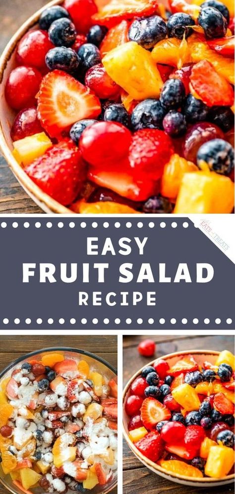 Easy Fruit Salad, Fruit Salad With Pudding, Fruit Salad With Marshmallows, Easy Fruit Salad Recipes, Healthy Spring Recipes, Fresh Strawberry Recipes, Honey Lime Dressing, Best Fruit Salad, Spring Recipe