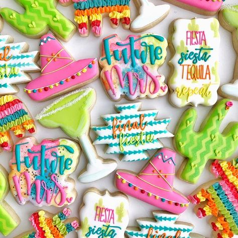 Bridal Fiesta, Fiesta Wedding Shower, Mexican Fiesta Bridal Shower, Final Fiesta Bachelorette Party, Taco Bout Love, Final Fiesta Bachelorette, Mexican Bridal Showers, Fiesta Bachelorette Party, Bachelorette Cookies