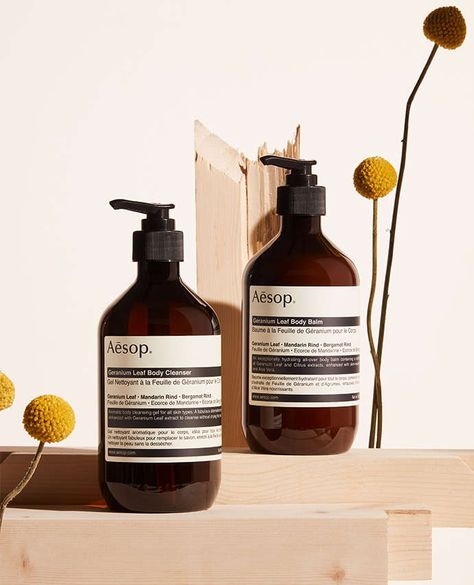 Now that the days of Mum hurrying you out of the bathroom are gone, she can spend all the time she needs on herself. One of our favourite (plant-based and cruelty and animal by-product free) pamper duos has to be Aesop’s Geranium Leaf set. The cleanser’s purifying properties and the body balm’s silky-smooth texture will leave you feeling like you've just stepped out of a spa. Plus, the stylish packaging will look great in any bathroom, and smells pretty incredible too… You can thank us later. Aesop Product Photography, Aesop Bathroom, Aesop Packaging, Aesop Aesthetic, Aesop Shop, Natural Cosmetics Packaging, Skincare Products Photography, Skincare Packaging, Photography Themes