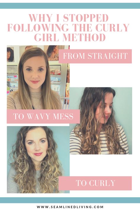 Why I Stopped Following the Curly Girl Method - Talking about your hair can be an emotional topic. So much time and effort go into styling your hair, and it can be very frustrating if you can’t figure out a style that you like. Learn more about my curly hair journey. - Seamlined Living Styling Your Hair, The Curly Girl Method, Hair Frizz, Curly Hair Photos, Curly Girl Method, Beautiful Curls, Curly Hair Routine, Curly Hair Care, Hair Routines