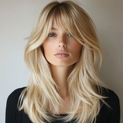 15 Butterfly Haircut Ideas For Girls: Fresh Styles for Summer Butterfly Layers For Fine Hair, Butterfly Haircut With Wavy Hair, Long Butterfly Haircut With Bangs, Butterfly Cut Fine Hair, Side Part Butterfly Haircut, Fun Medium Length Haircut, Butterfly Haircut Side Part, Butterfly Haircut Medium Hair 2024, Butterfly Bangs Hair