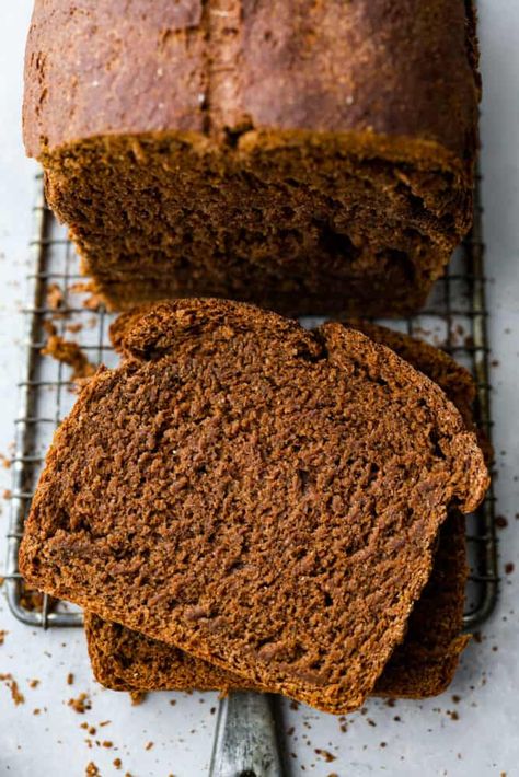 Pumpernickel Bread Recipe, Pumpernickel Bread, Rye Bread Recipes, Homemade Baked Bread, Zucchini Banana Bread, Chocolate Zucchini Bread, Lemon Bread, Types Of Flour, Bread Snacks