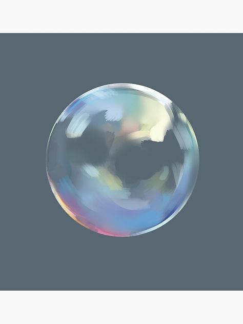 "Bubble - digital painting" Photographic Print by Hrutger | Redbubble. Bubble Drawing, Bubble Painting, Seni 3d, Bubble Art, Galaxy Painting, Soap Bubbles, Digital Painting Tutorials, Wow Art, Rainbow Art