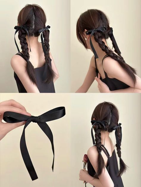 Hairstyles No Bangs, Japan Hairstyle, No Bangs, Y2k Hairstyles, Hair Arrange, Ribbon Hair, Hair Inspo Color, Wig Styles, About Hair