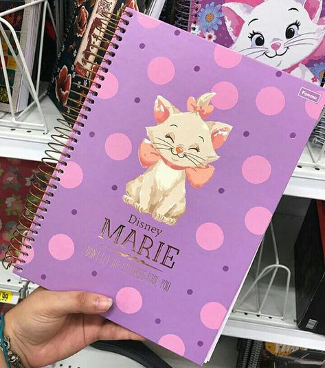 Marie Cat, Cute School Stationary, Kawaii School Supplies, Marie Aristocats, Study Stationery, School Materials, Stationary School, Girly Bags, Cute Notebooks