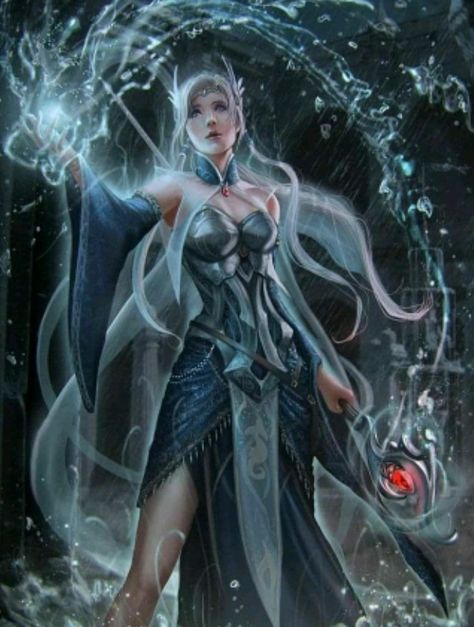 Female Ice Mage, Mage, Ice Queen, Strong, Female Fantasy Art Water Mage, Ice Mage, Akali League Of Legends, Personaje Fantasy, Heroic Fantasy, Fantasy Warrior, Arte Fantasy, Medieval Fantasy, Fantasy Artwork