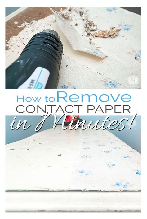 How to Remove Contact Paper in Minutes! | Salvaged Inspirations New Apartment Kitchen, Apartment Kitchen Cabinets, Paper Shelf, Cabinets Makeover, Clean Baking Pans, Cleaning Painted Walls, Shelf Liners, Glass Cooktop, Deep Cleaning Tips